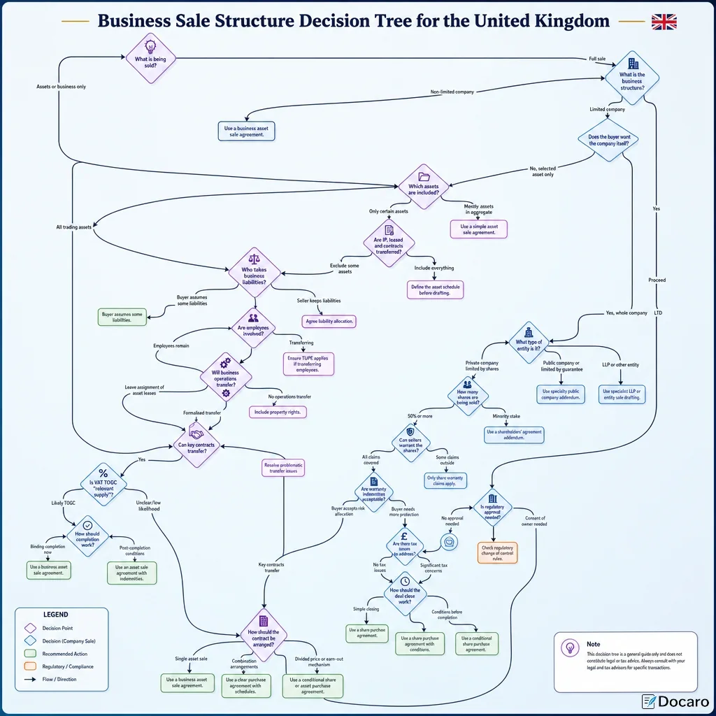 Business Sale Structure Decision Tree for the United Kingdom