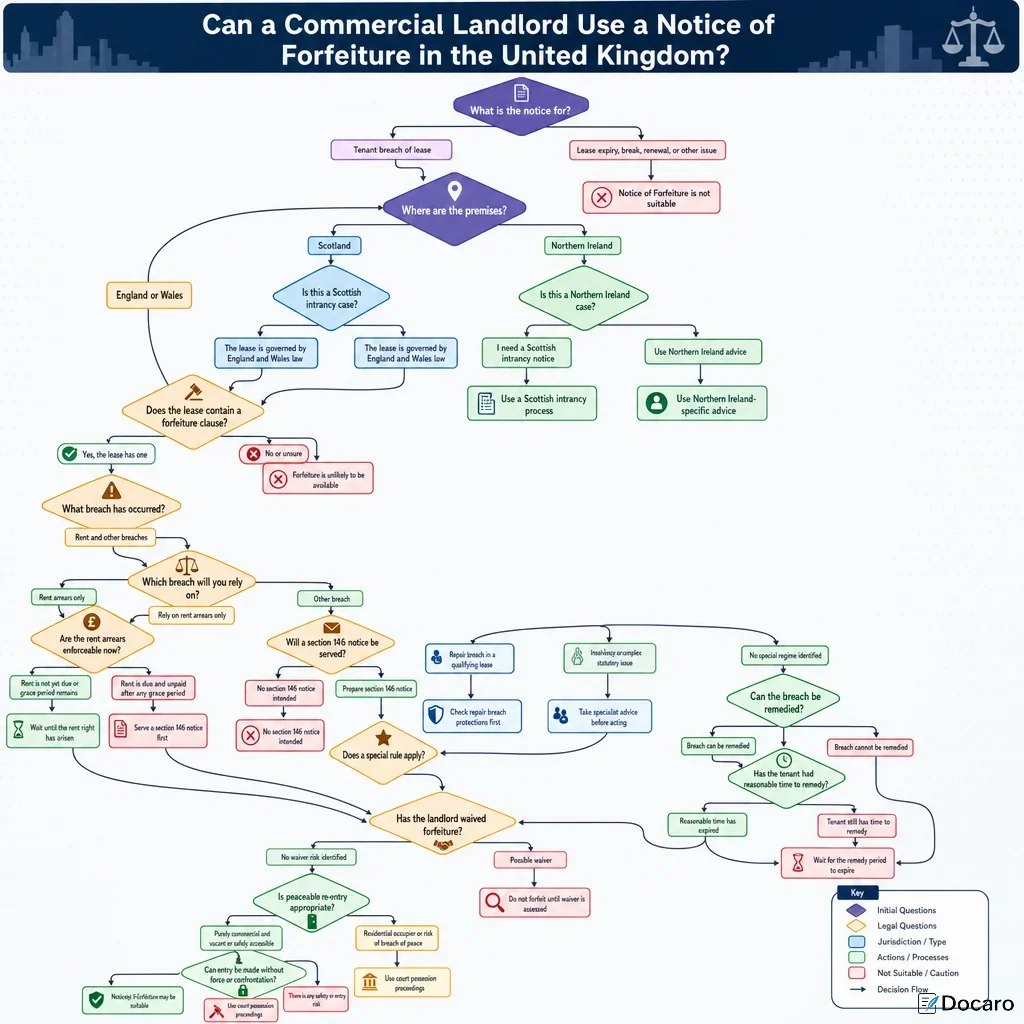 Can a Commercial Landlord Use a Notice of Forfeiture in the United Kingdom?