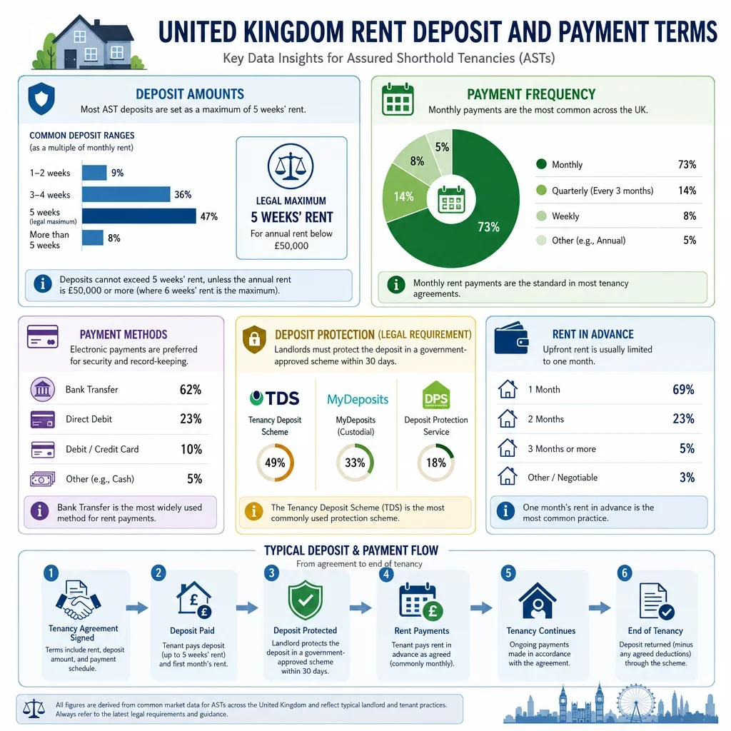 Rent Deposit and Payment Terms Dataset