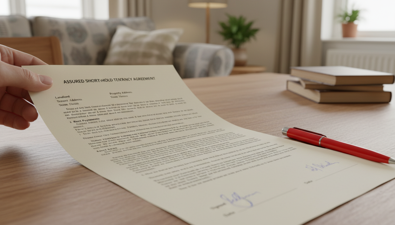 UK tenancy agreement document