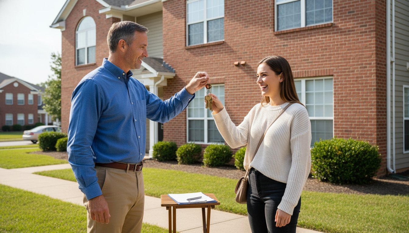 Handing over apartment keys