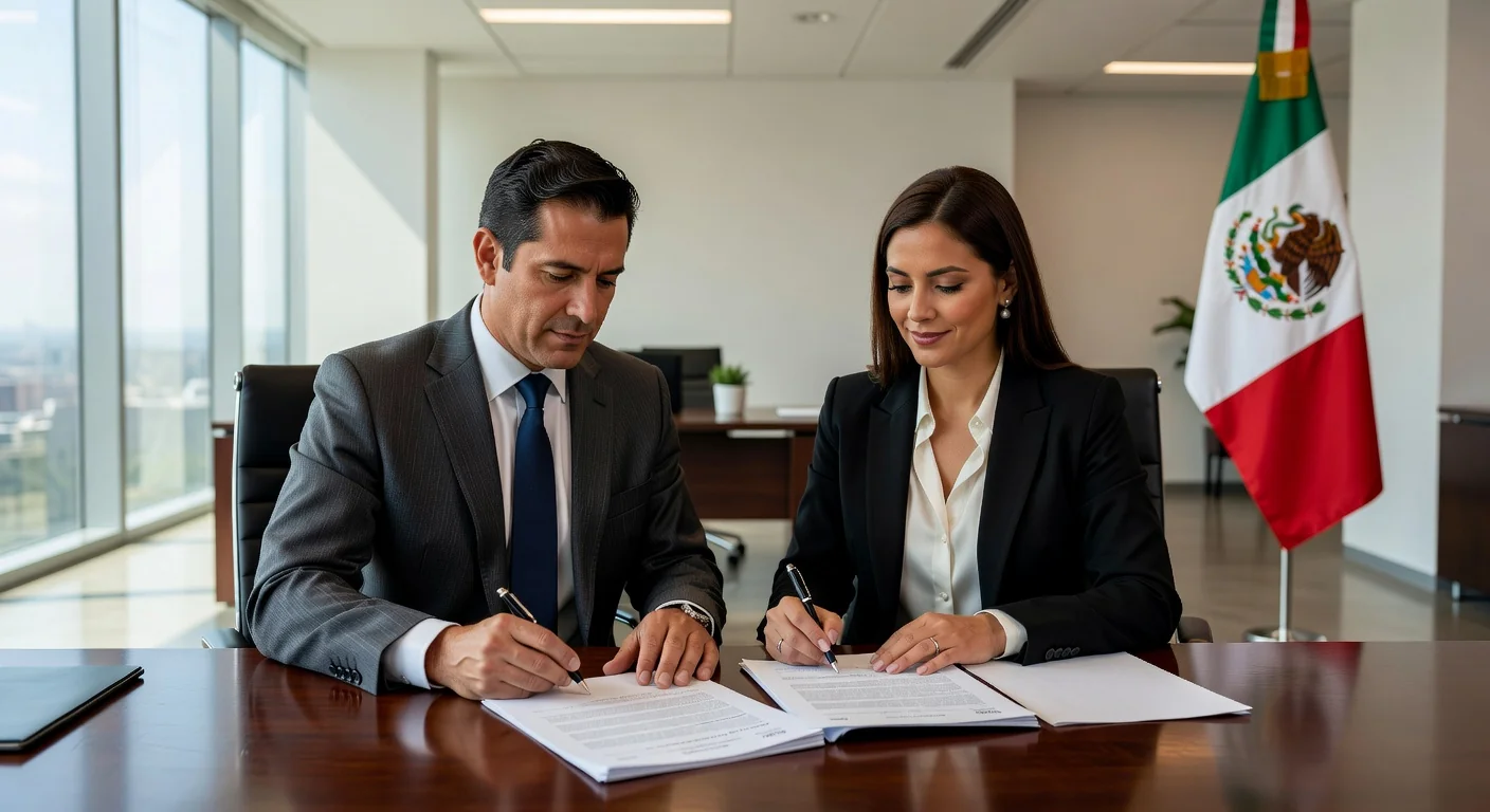 Mexican lease contract signing
