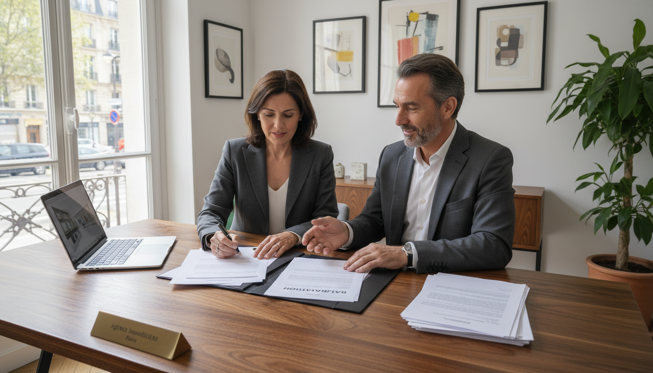 French rental contract signing