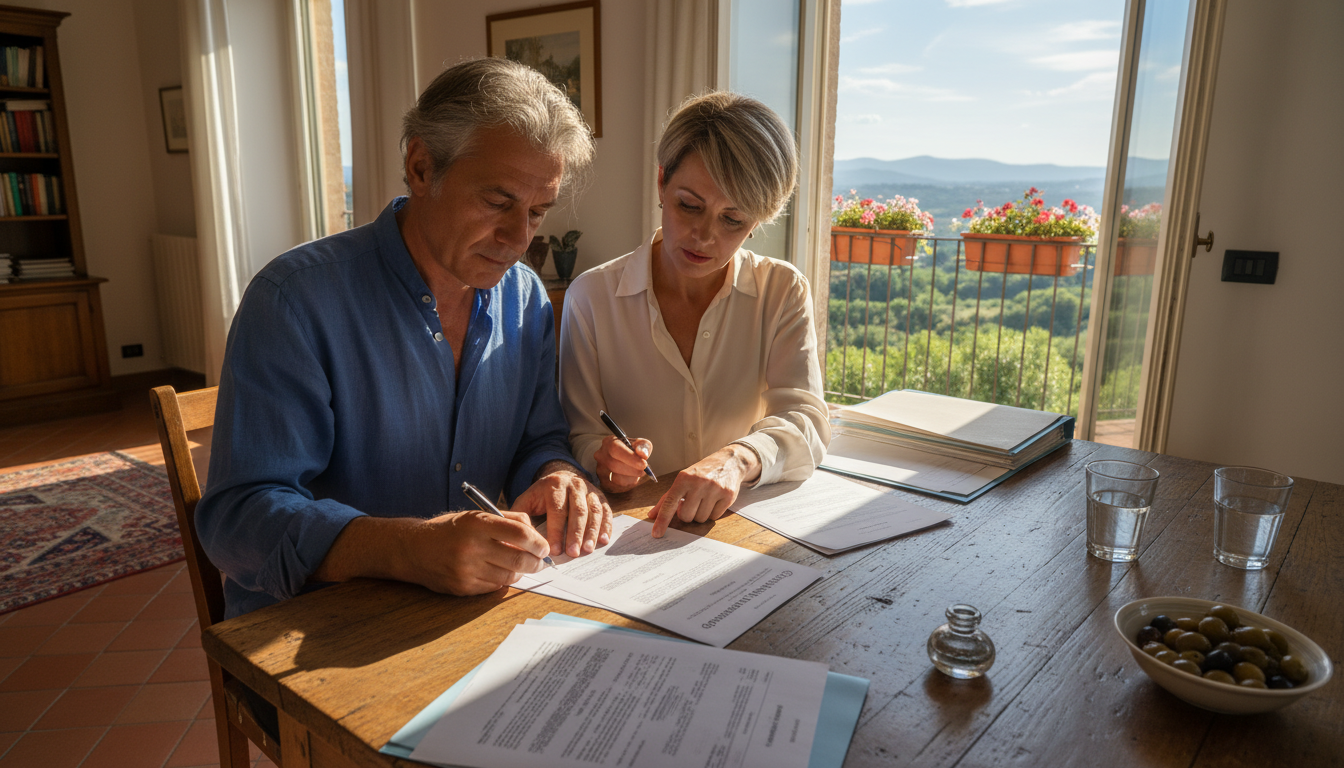 Italian residential lease contract signing