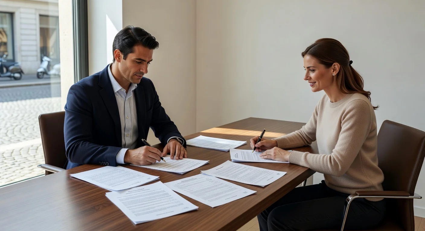 Signing lease renewal contract