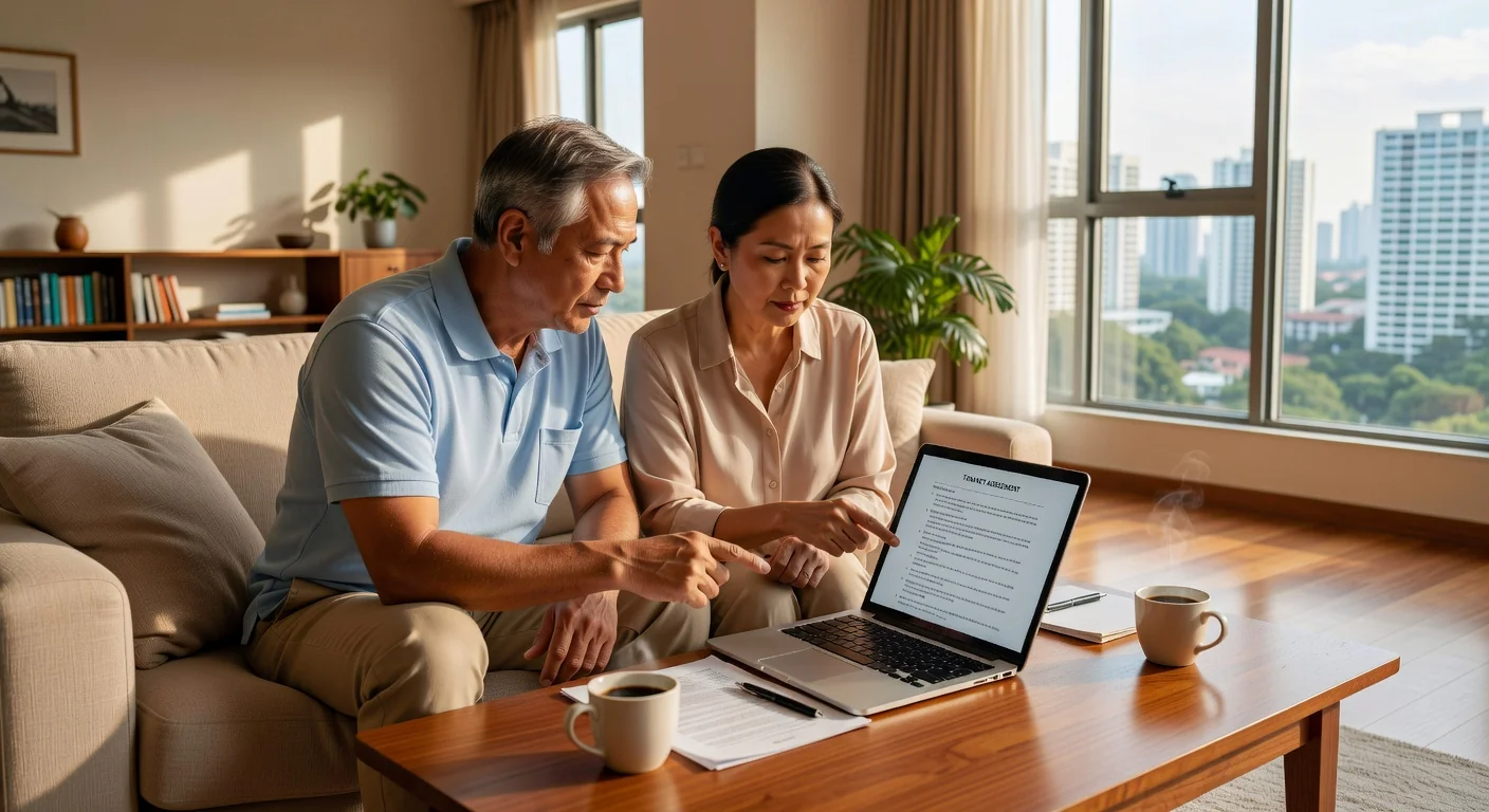 Couple reviewing contract clauses