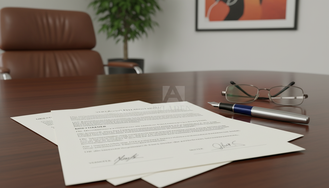 German tenancy extension contract document.