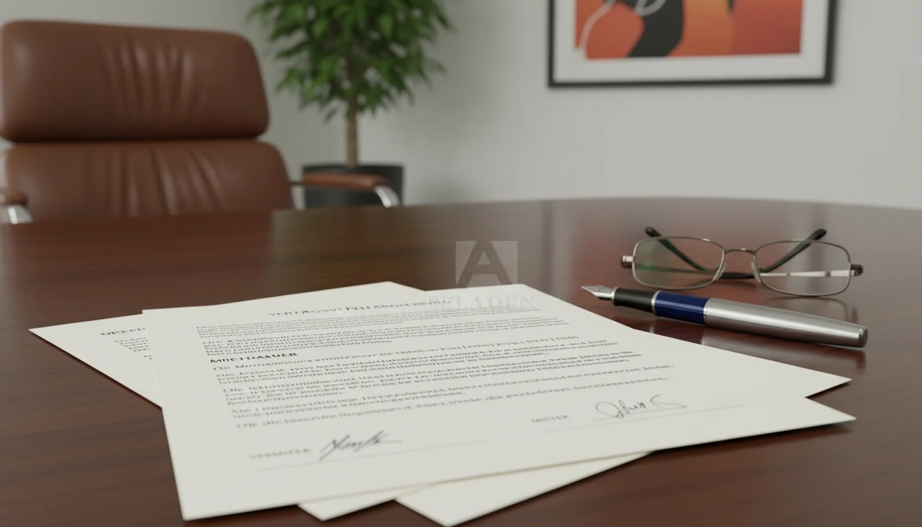 German tenancy extension contract document.
