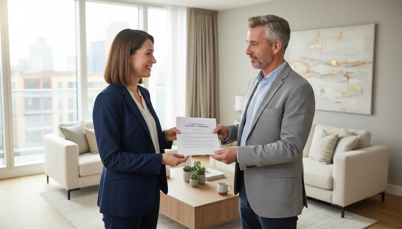 Signing tenancy renewal agreement