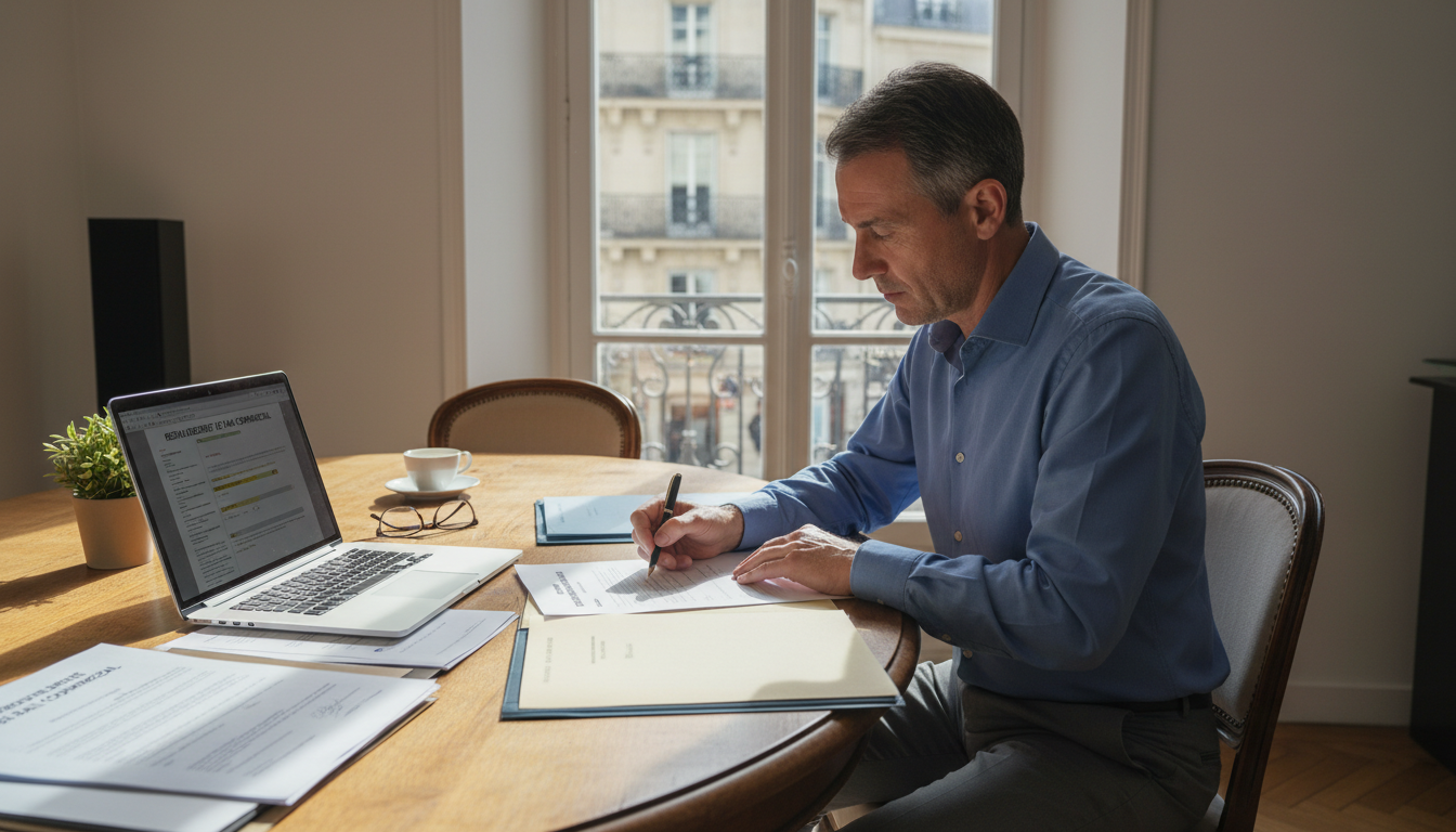 Person signing lease renewal contract