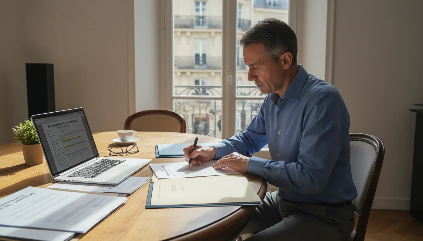 Person signing lease renewal contract