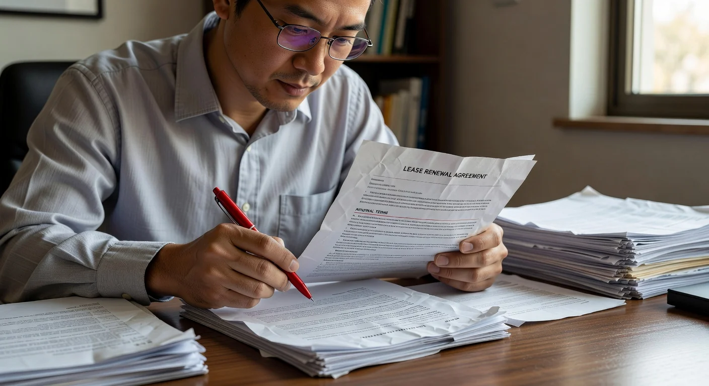 Reviewing lease agreement terms