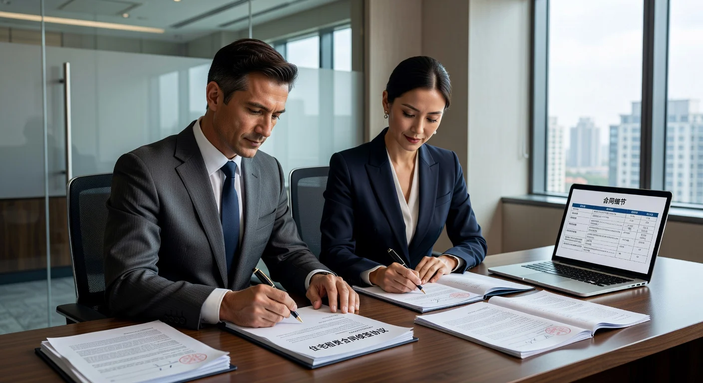 Signing rental renewal contract