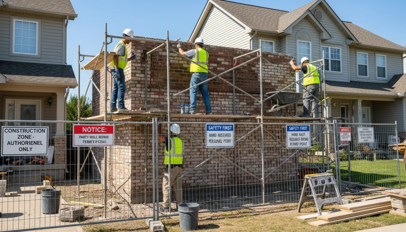 Construction on shared property wall