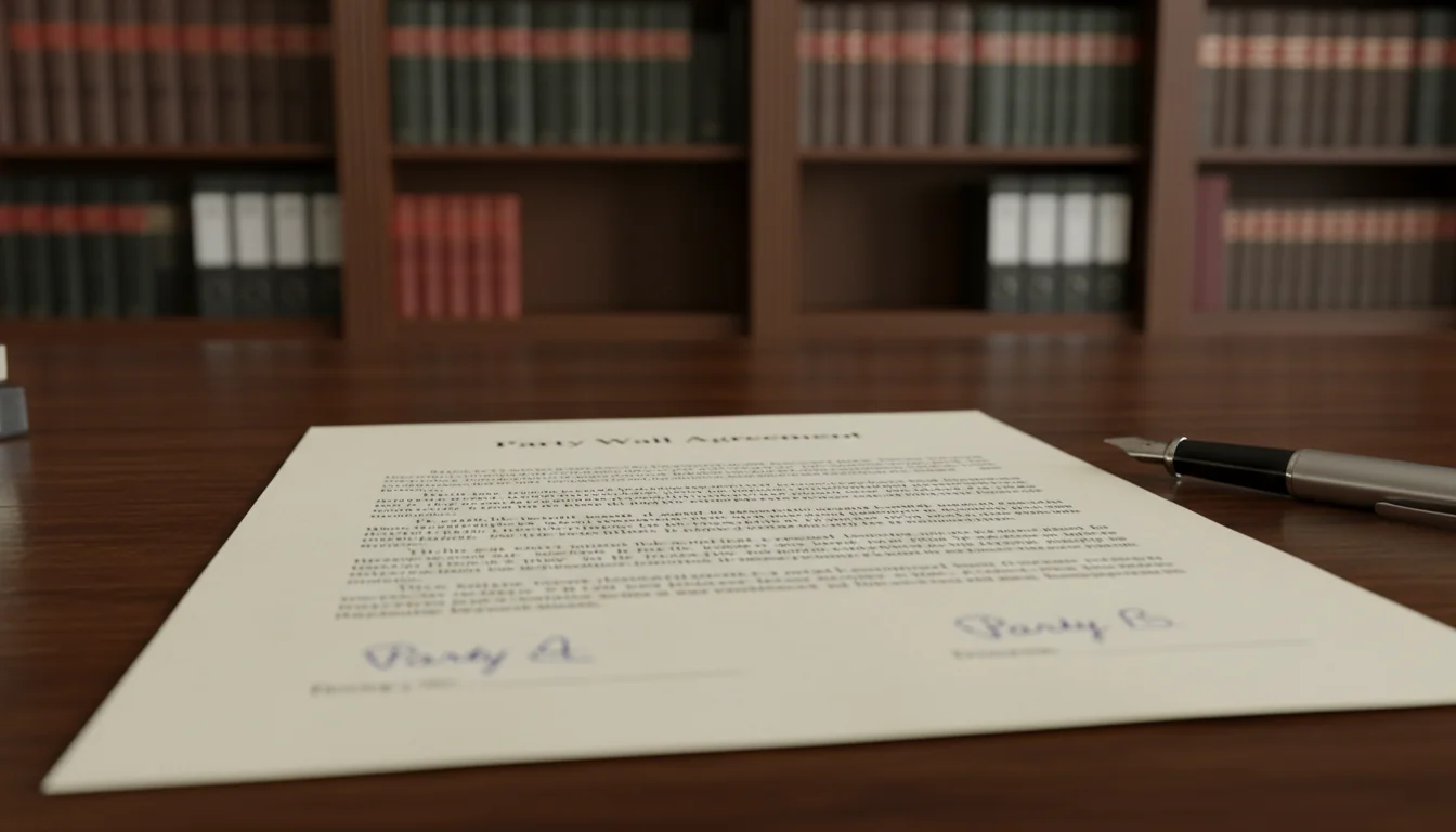 Legal document for party wall consent