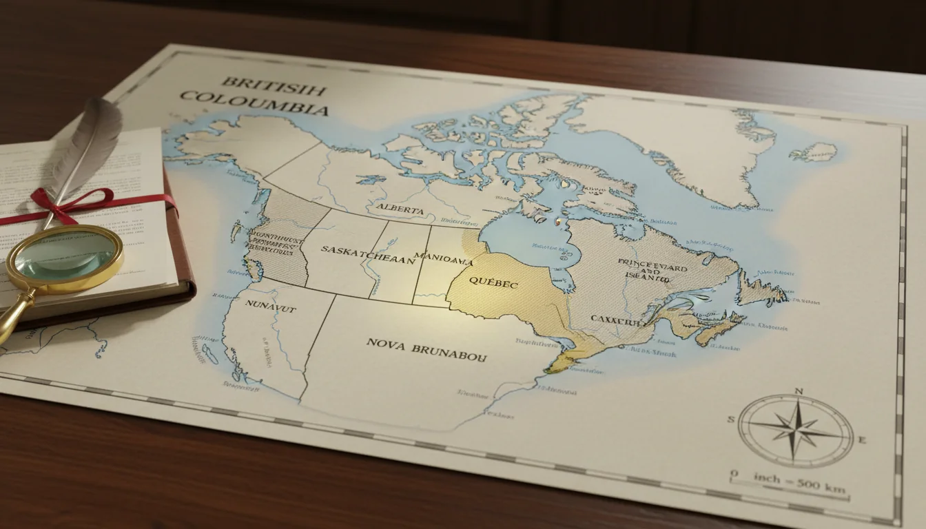 Canadian map highlighting provinces