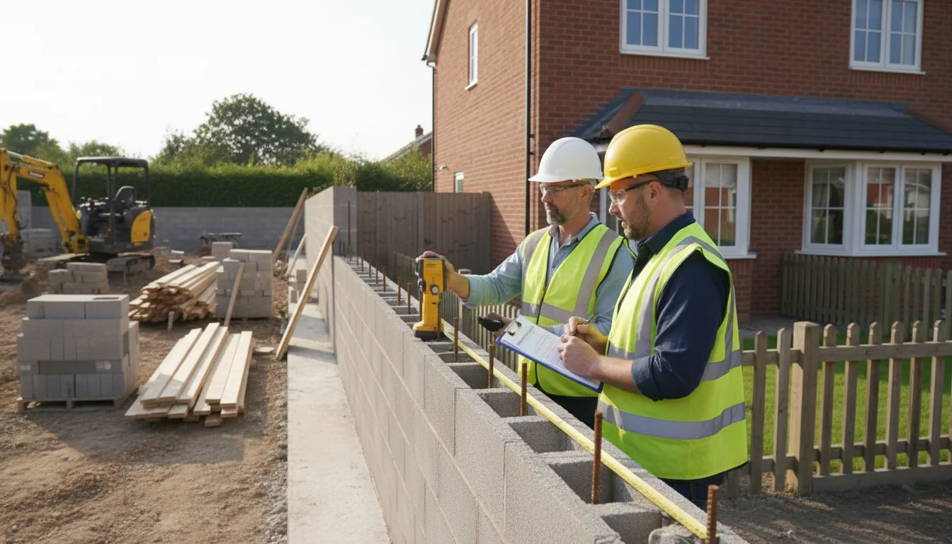 Enforcing agreement with surveyor measuring