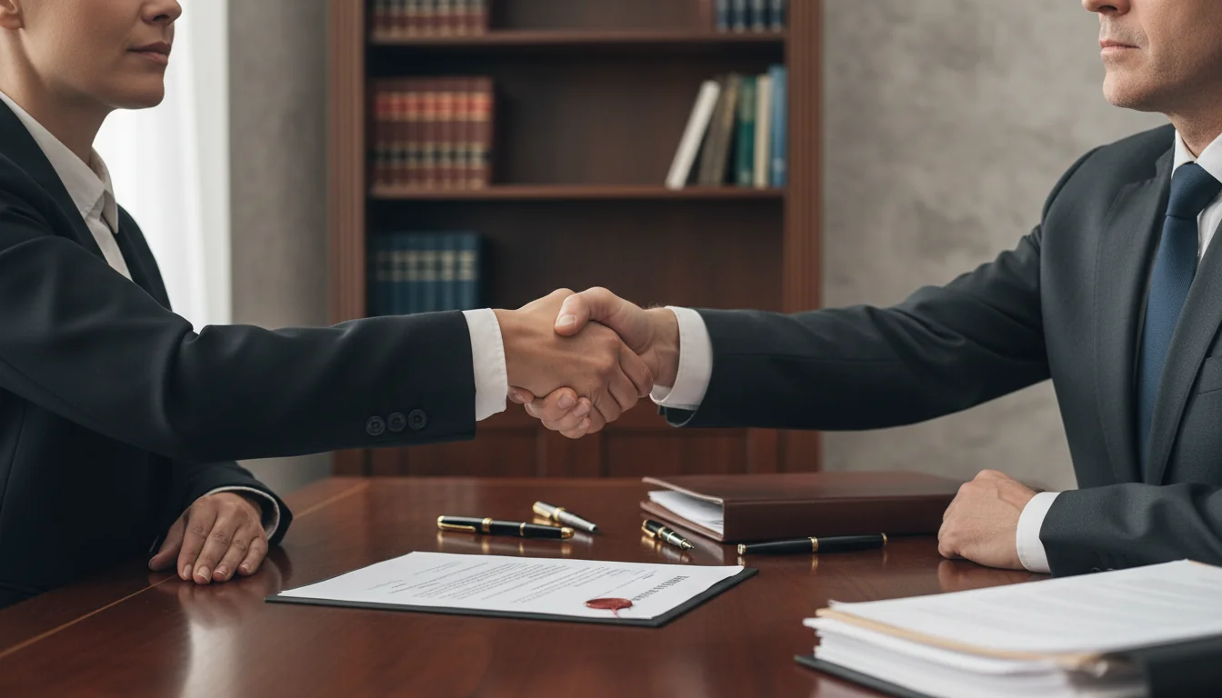 Signing party wall agreement document