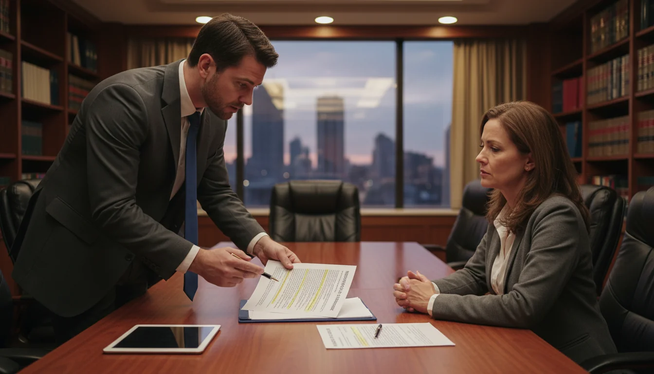 Lawyer advising on rights conflict