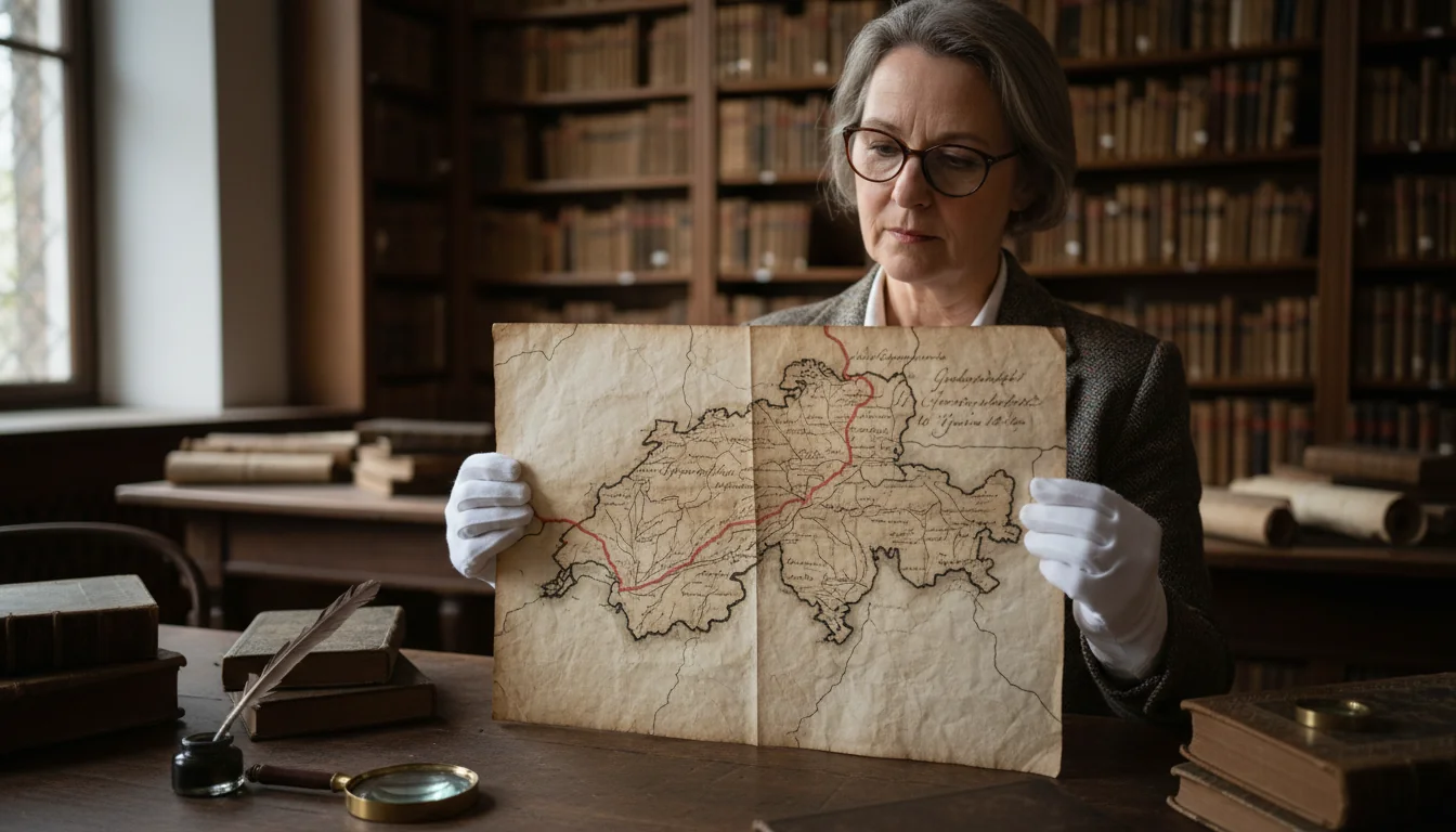 Border treaty historical map