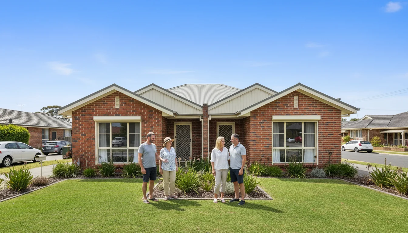 Australian suburban houses sharing party wall