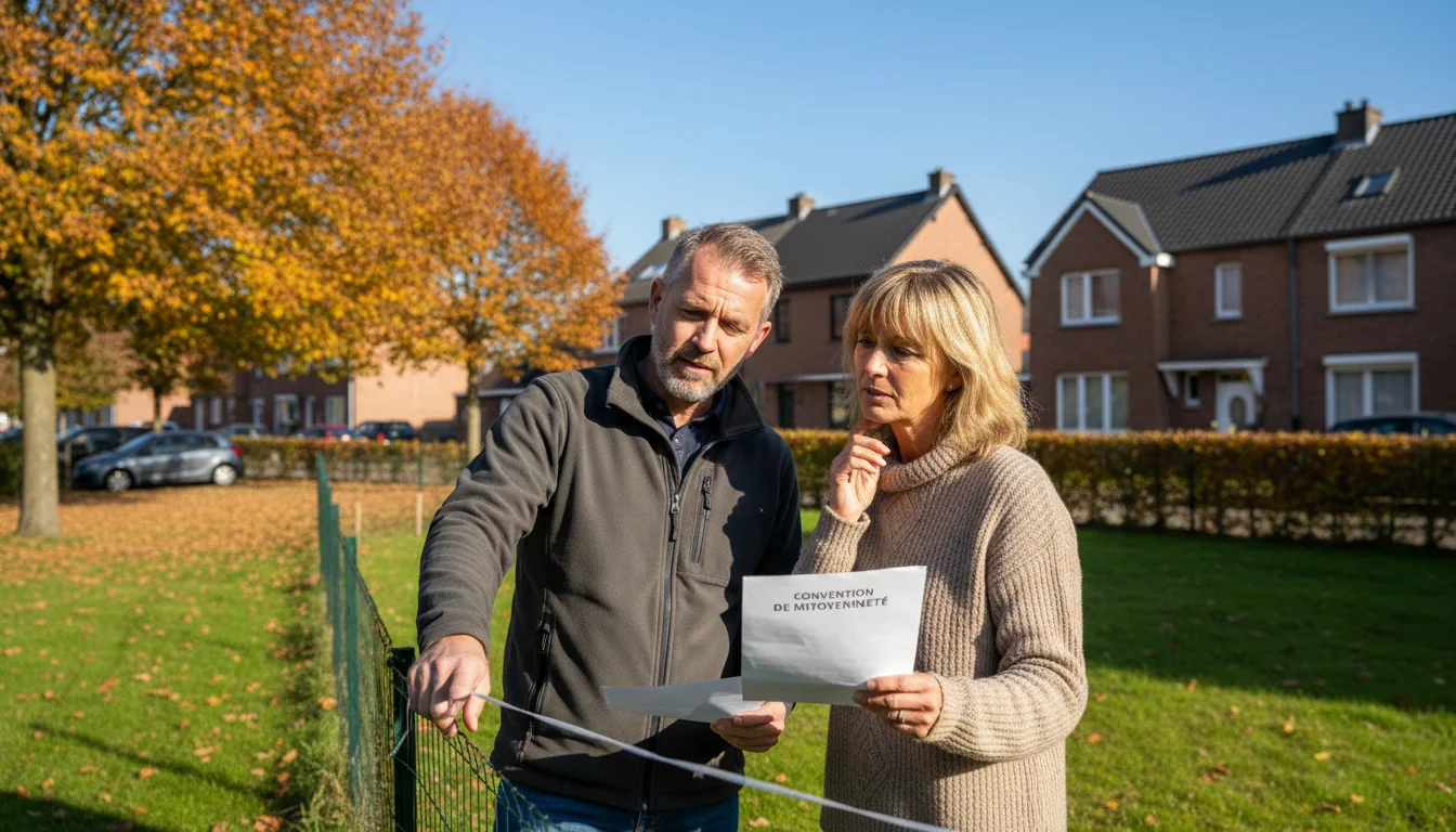 Property boundary agreement illustration