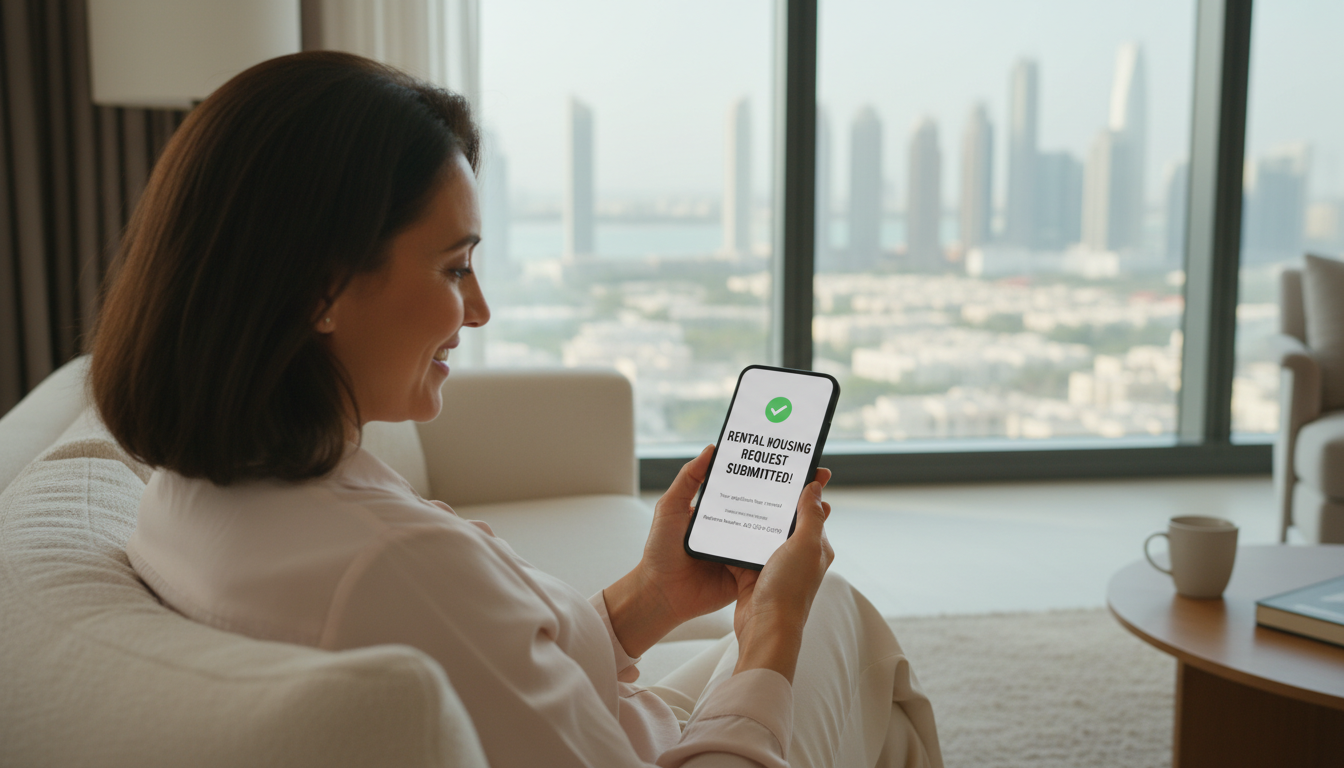 Confirming online rental request submission