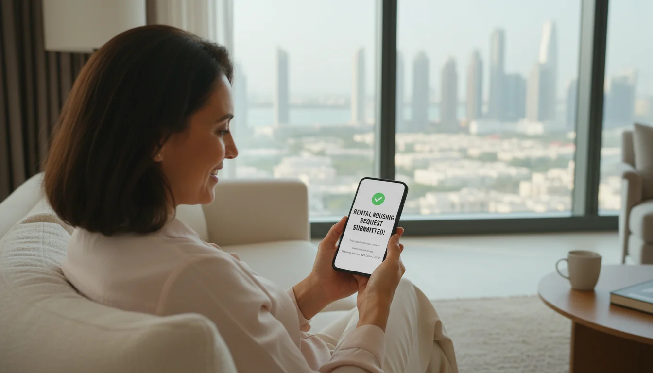 Confirming online rental request submission