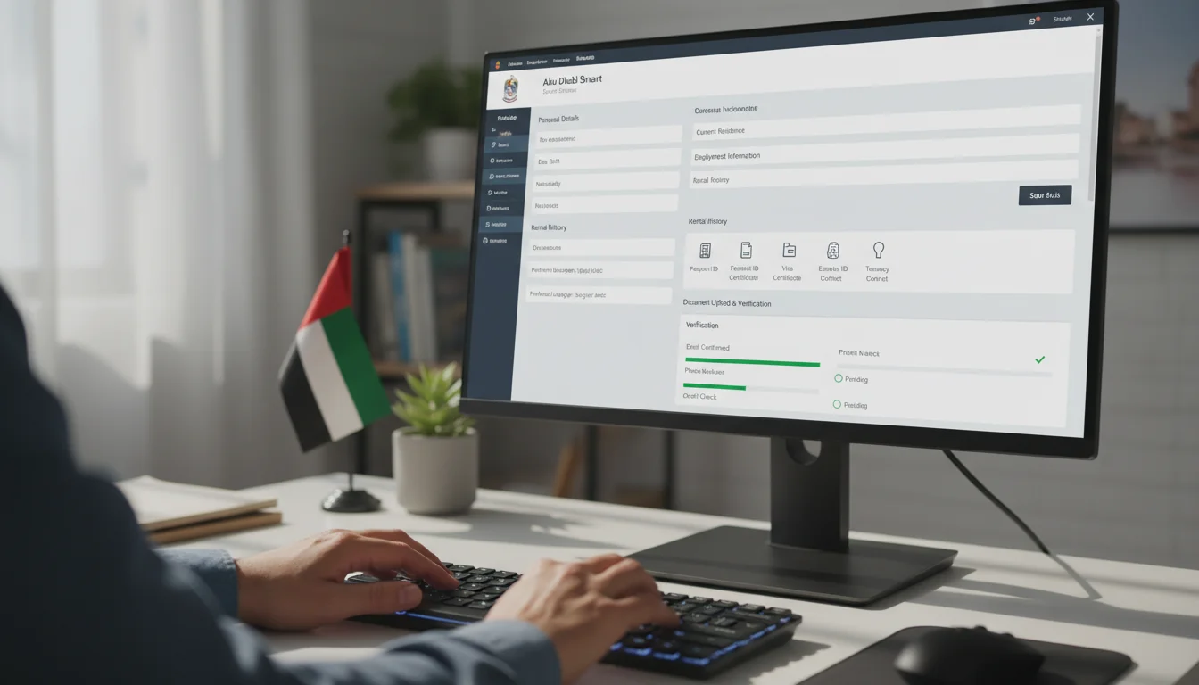 Filling electronic rental form on computer