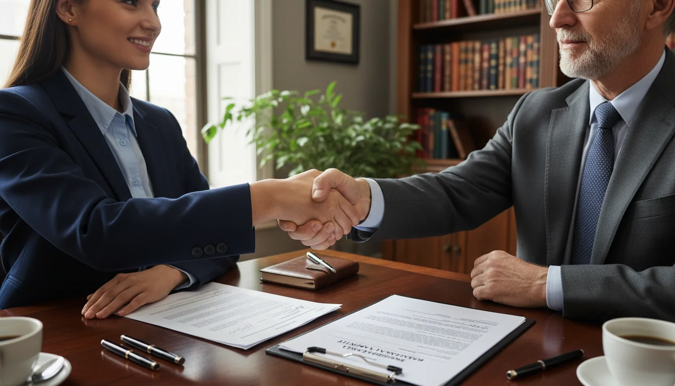 Signing lease document professionally