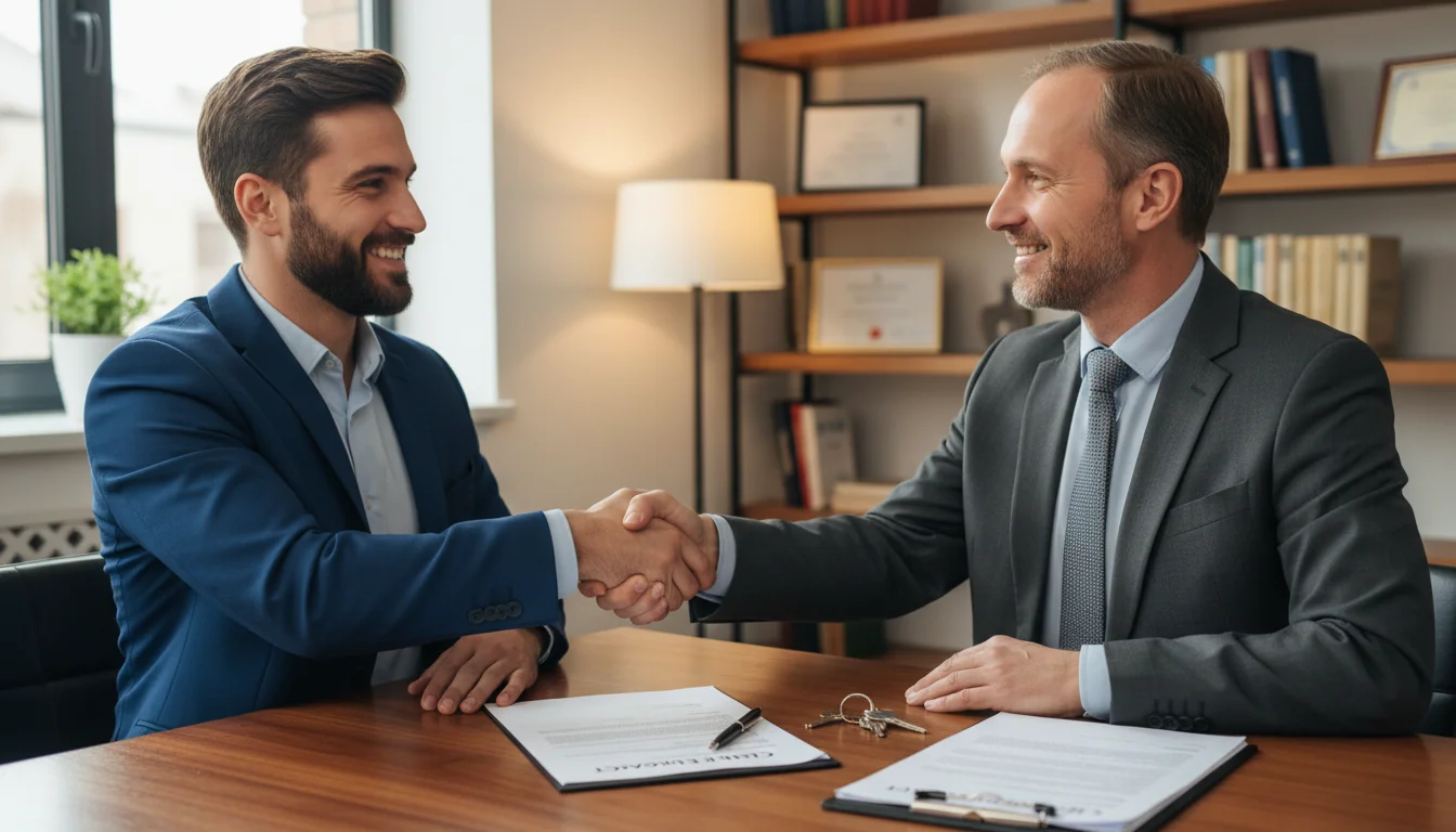 Signing lease agreement with landlord