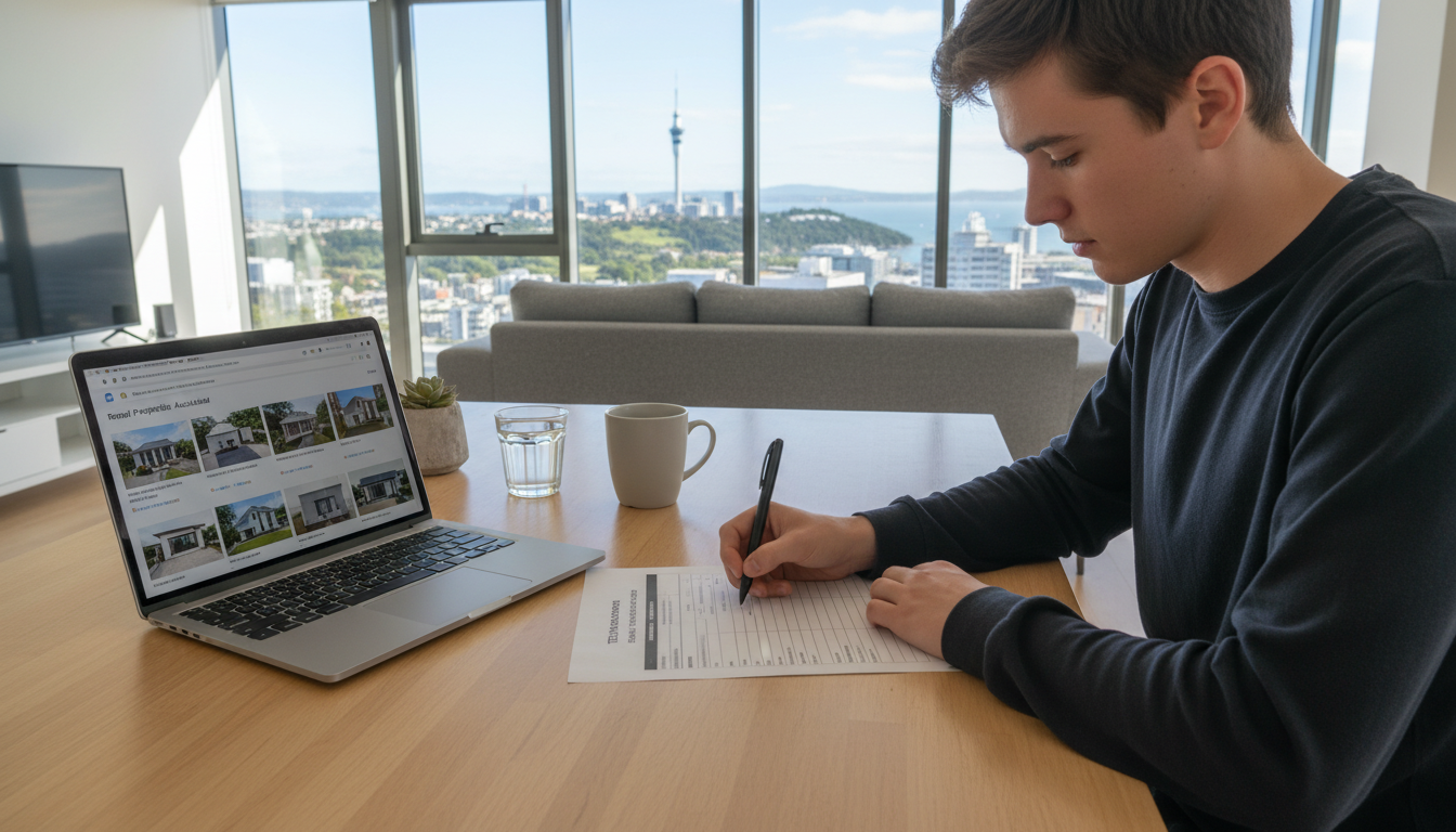 Person filling tenancy form