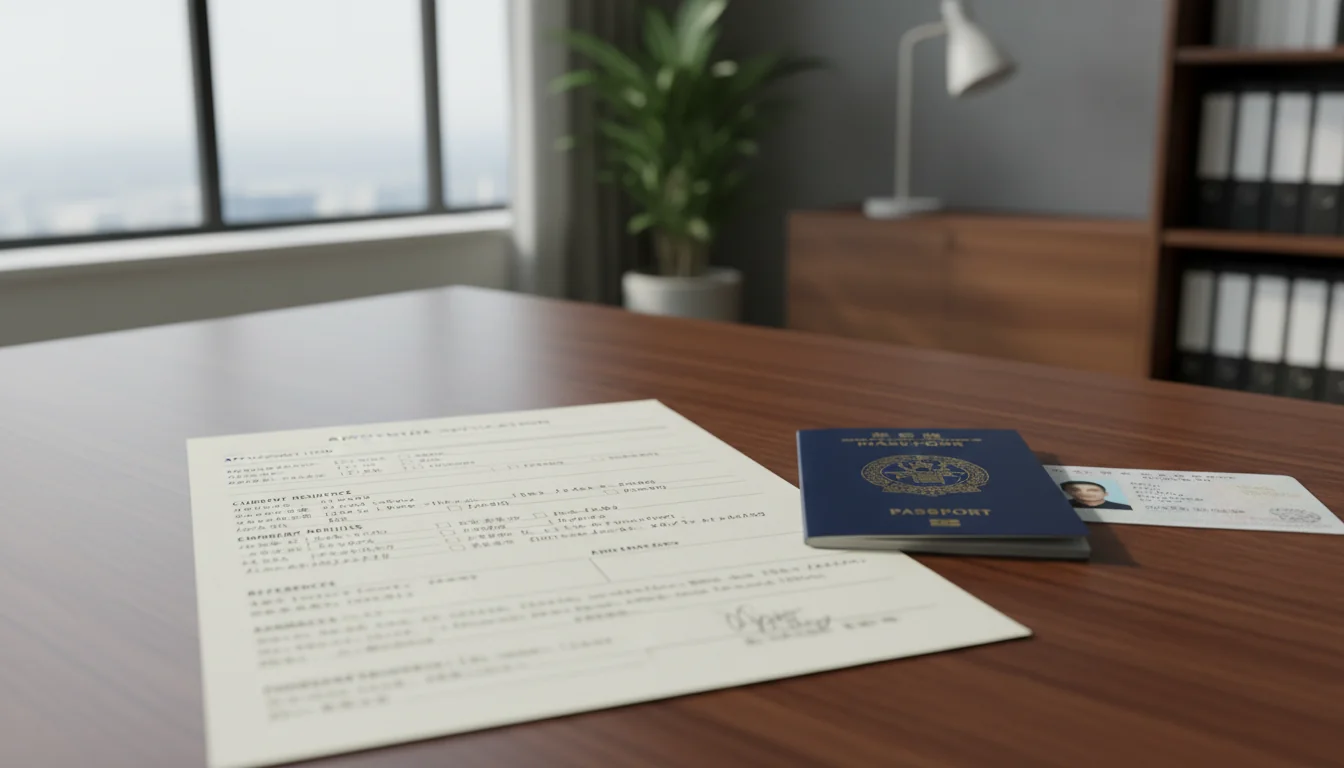 Completed rental application