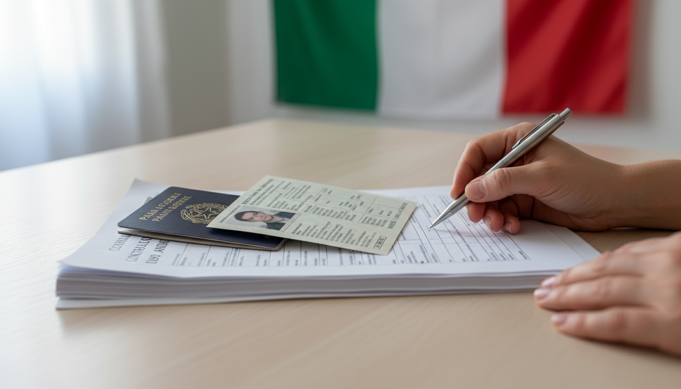 Documents for Italian housing application.