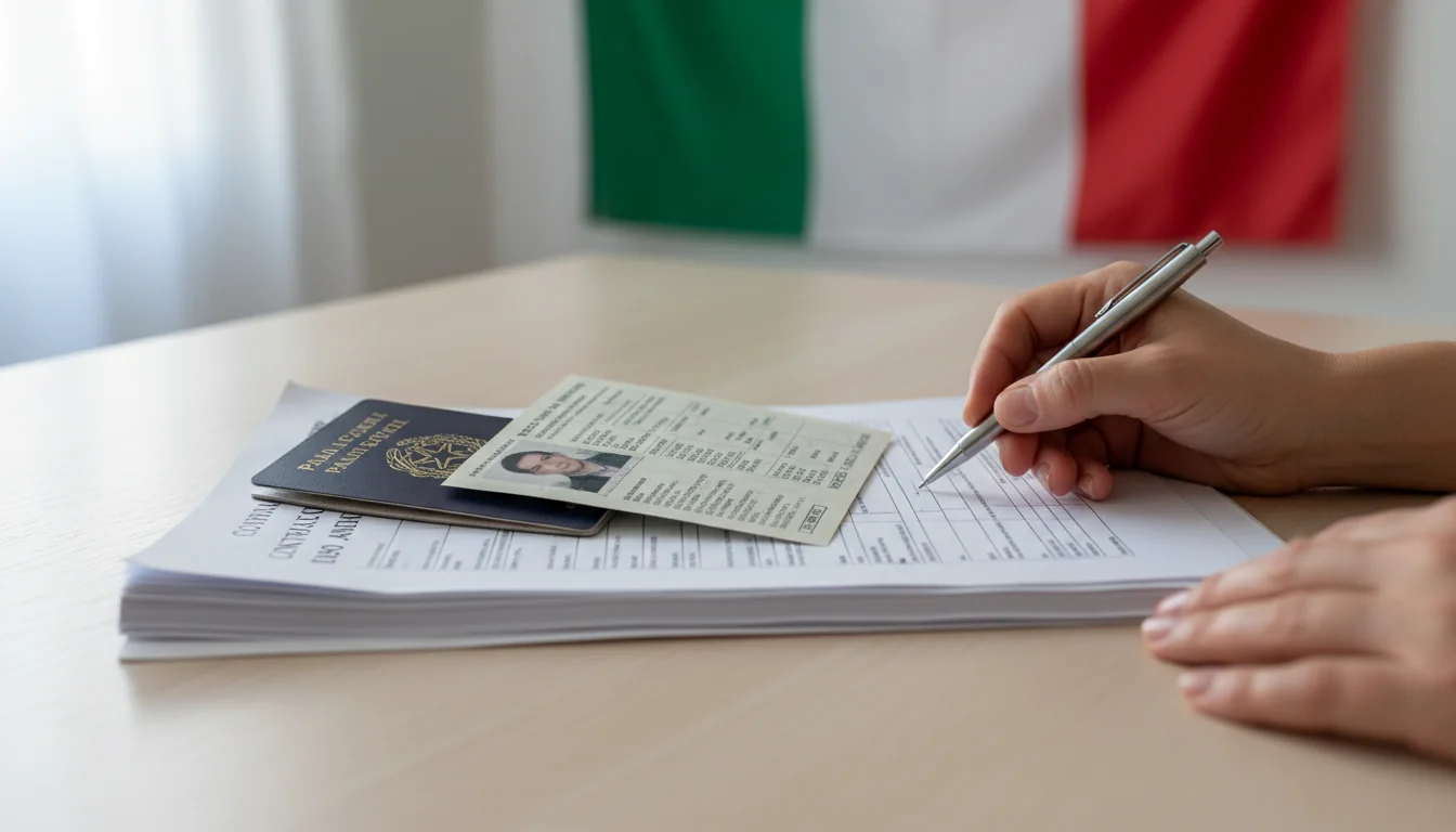 Documents for Italian housing application.