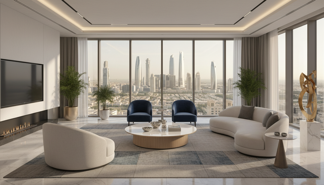 Modern Saudi apartment interior view