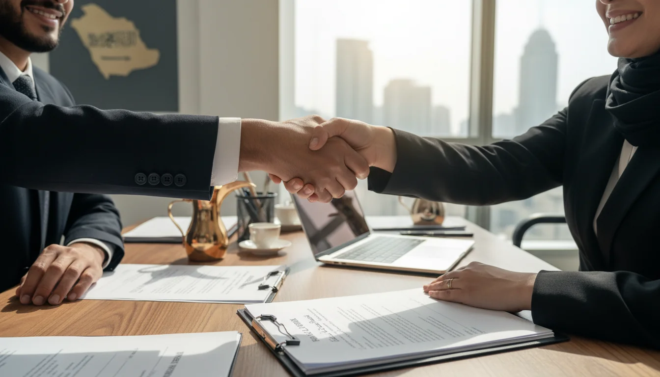 Signing rental lease agreement