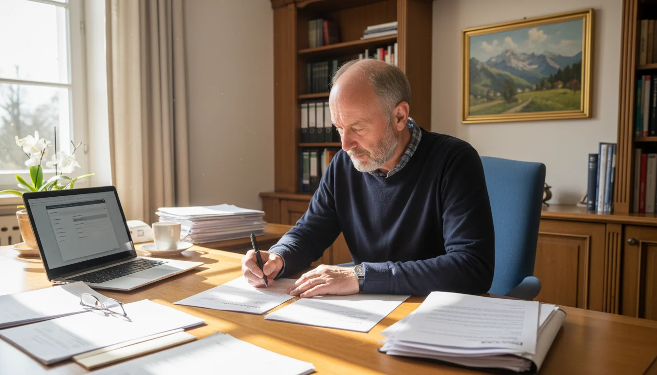 Person signing rental application form