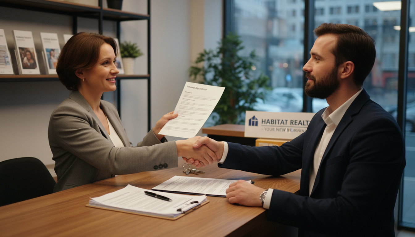 Handing over tenancy application documents