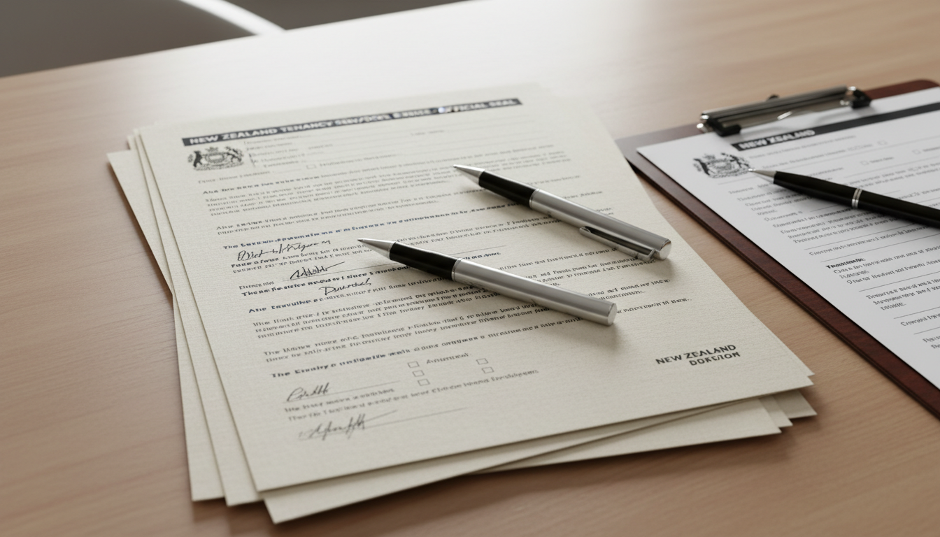 Stack of tenancy legal documents