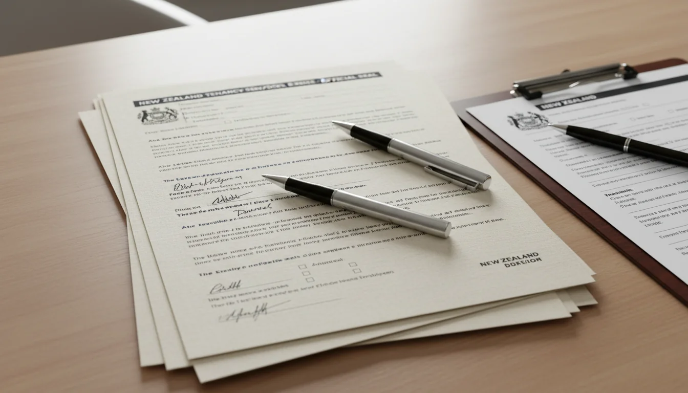 Stack of tenancy legal documents