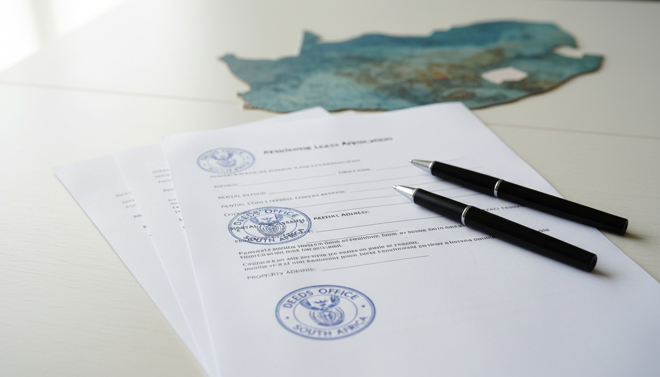 Stack of legal lease documents