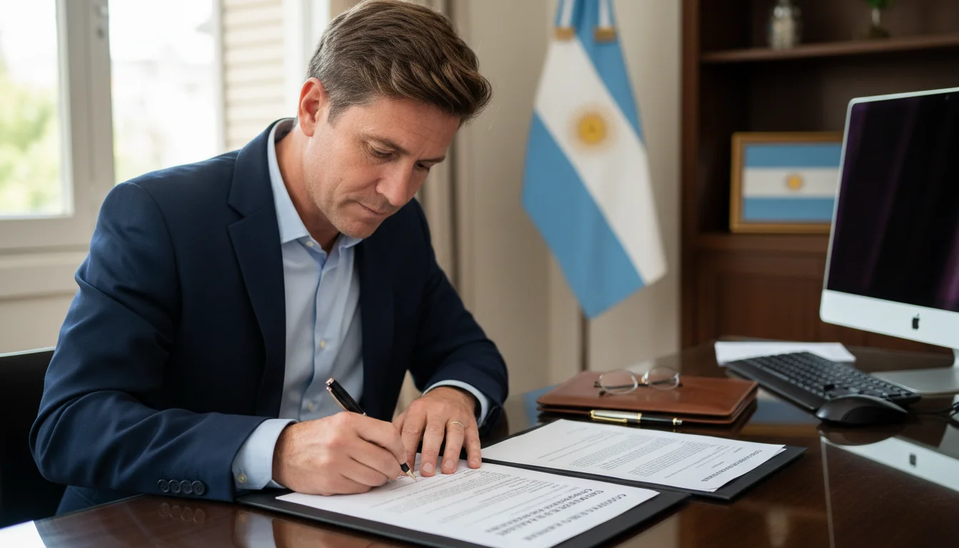 Person signing rental contract