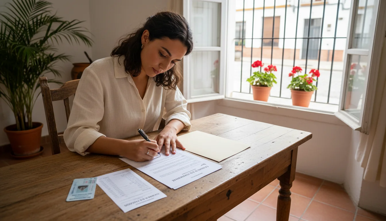 Person signing rental contract