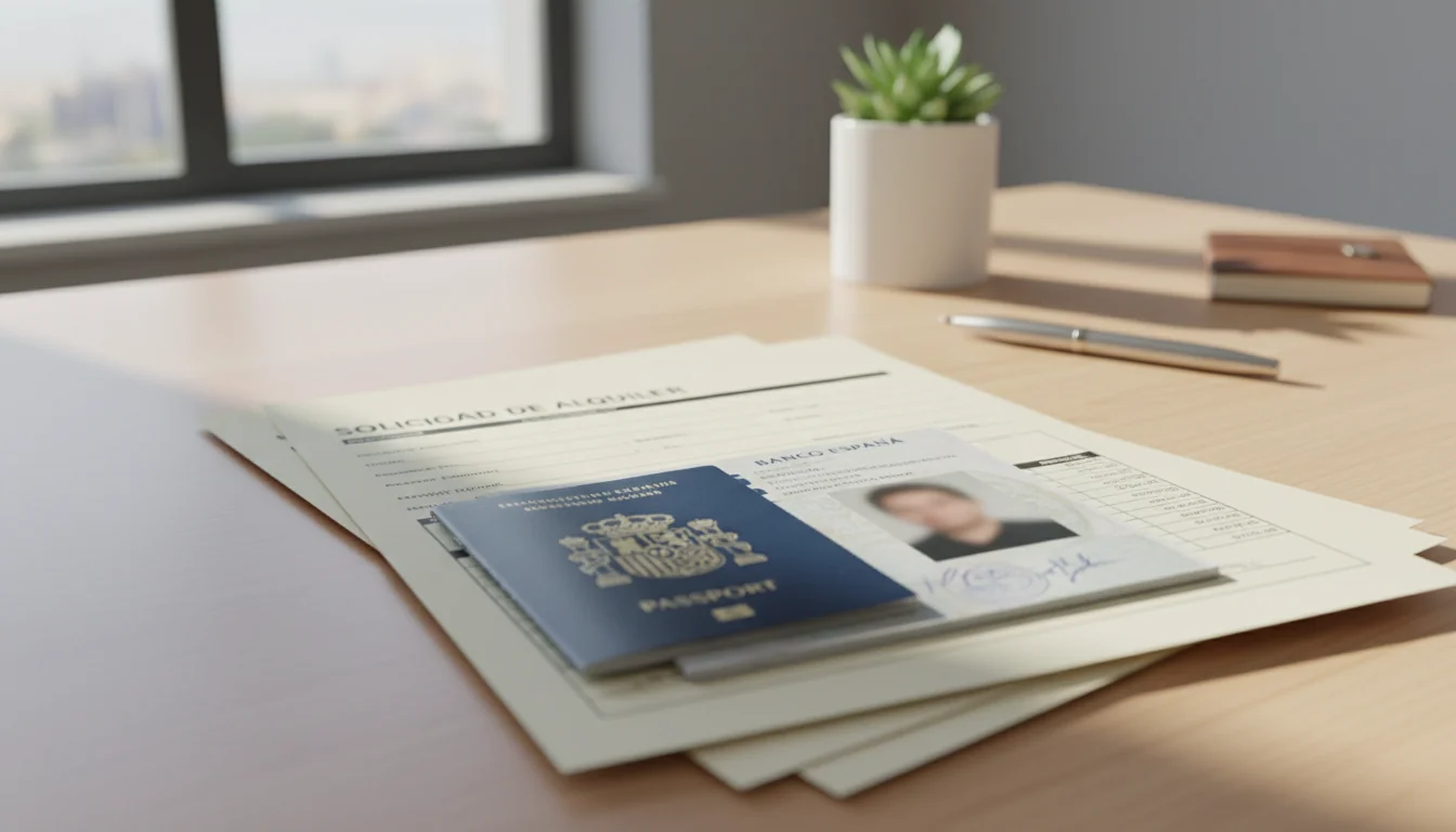 Stack of rental application documents