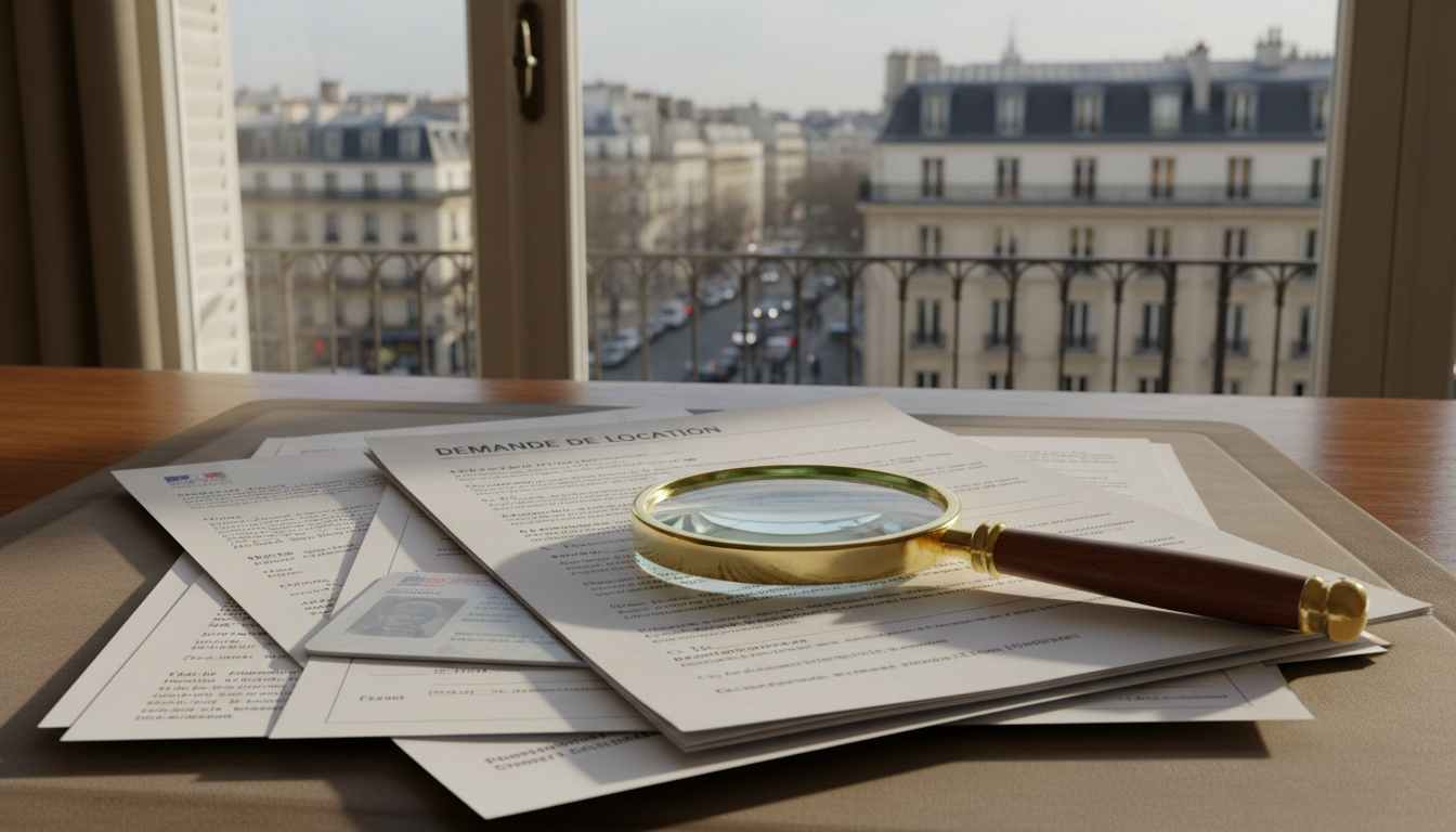 Stack of French housing rental documents