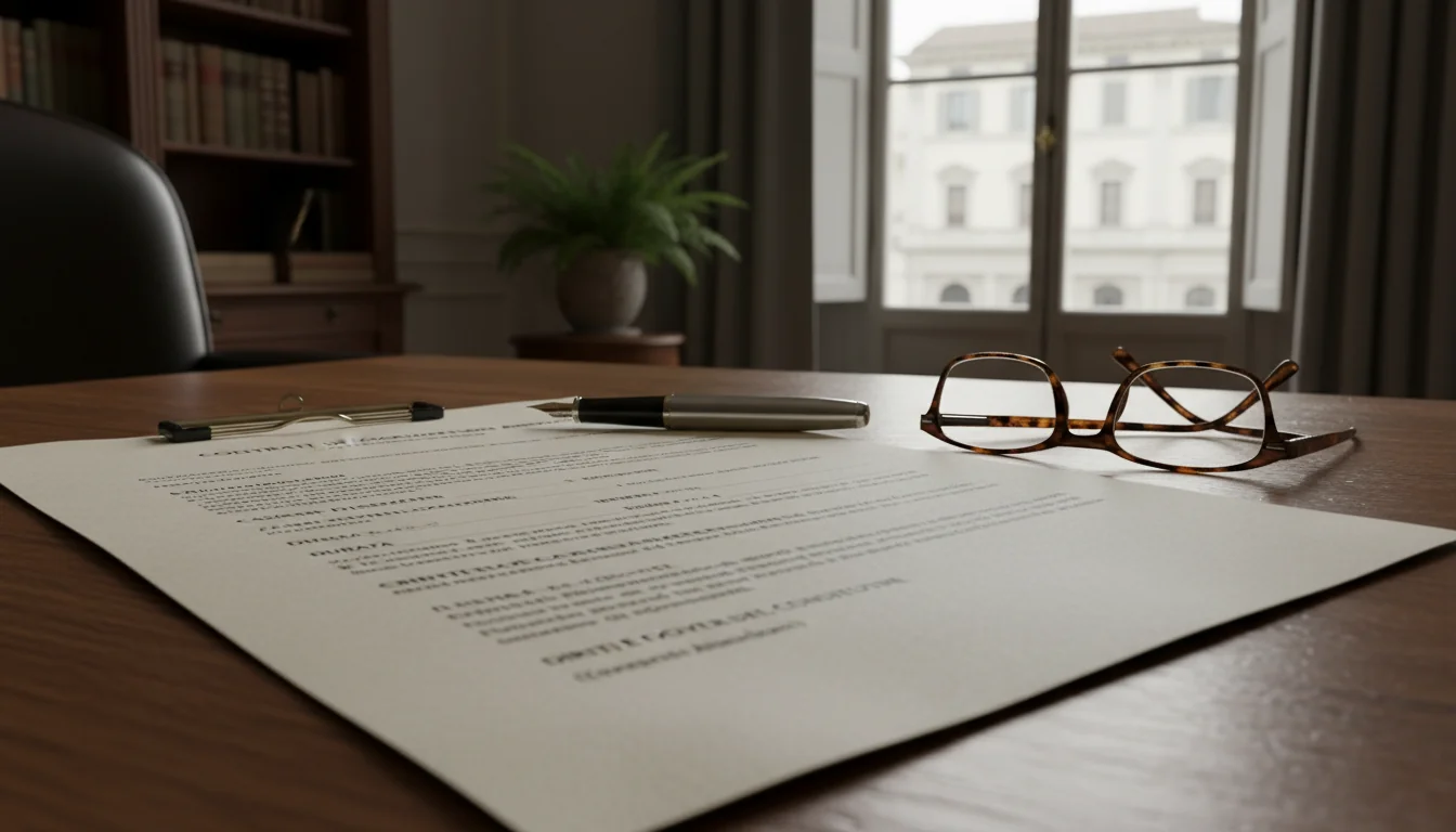 Italian rental contract document