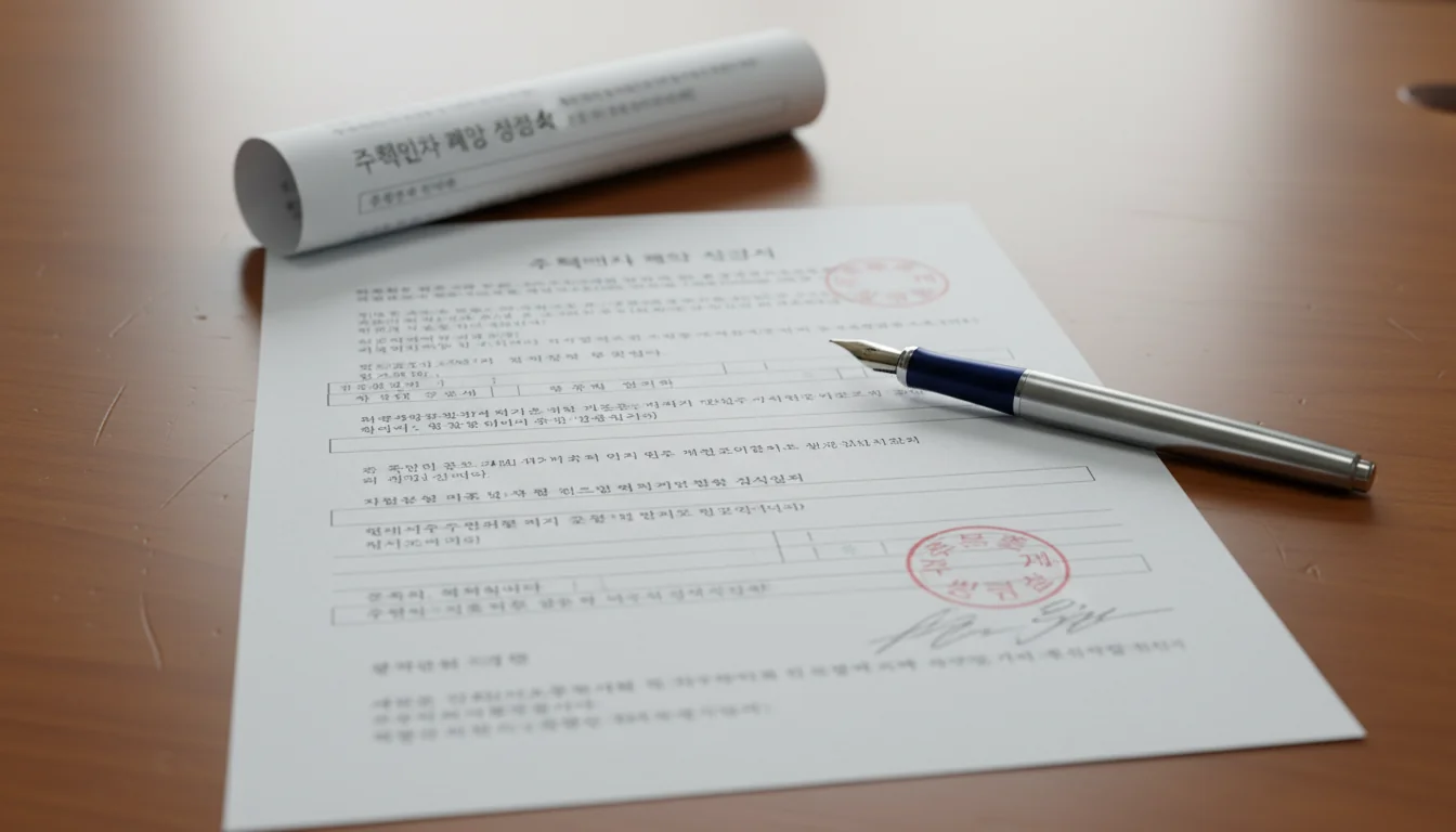 Korean housing lease application form