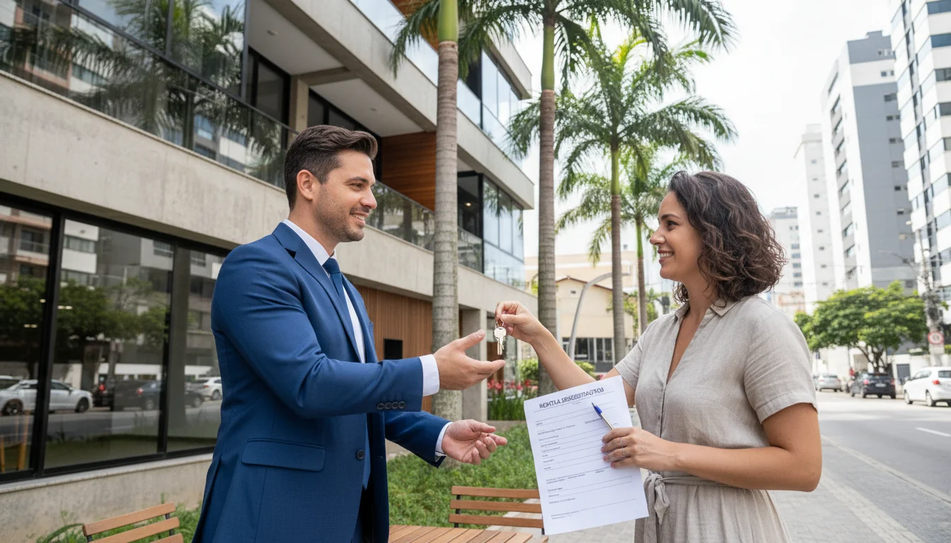Handing over house keys