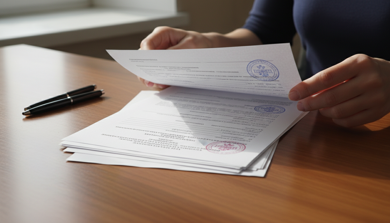 Stack of Russian legal papers